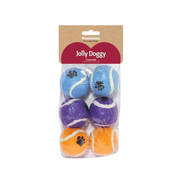 Tennis Balls 6 Pieces Assorted (3 Units)