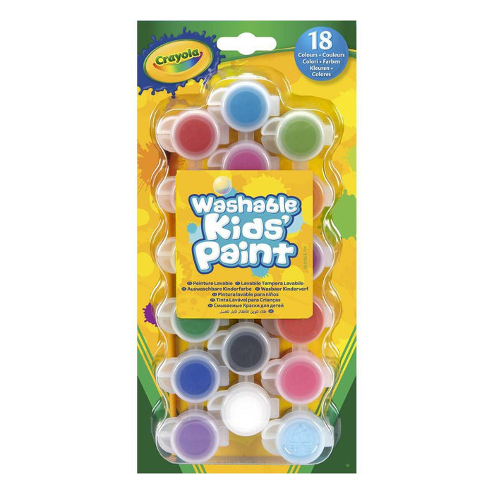 18 Washable Kid's Paint (88.7ml) (6 Units)