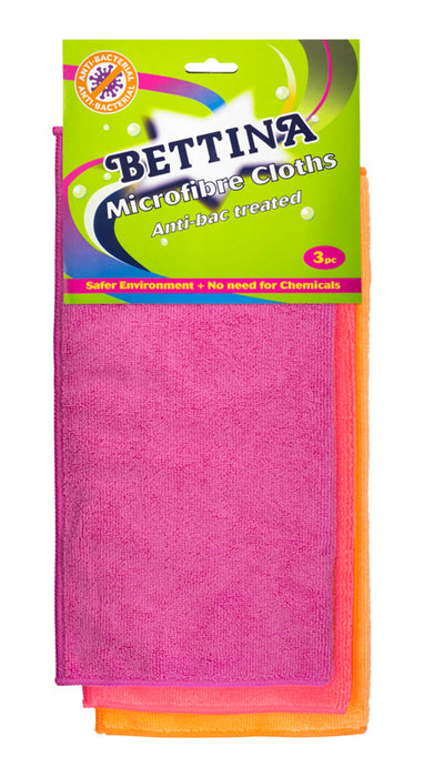 Bettina Microfibre Cloths 3pcs (8 Units)
