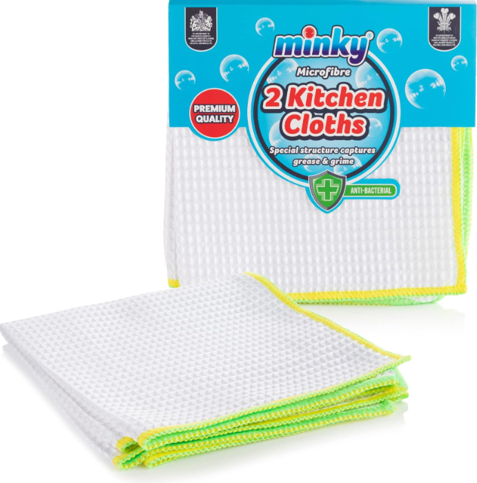 Minky Anti-Bac Kitchen Cloths 2Pk (13 Units)
