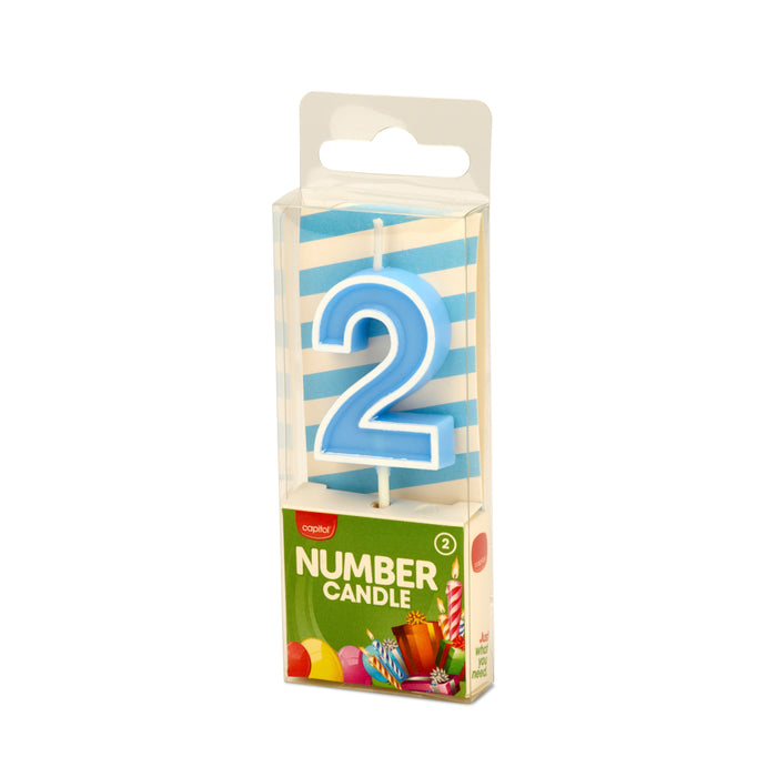 Number Candle 2 Blue (12 Units)