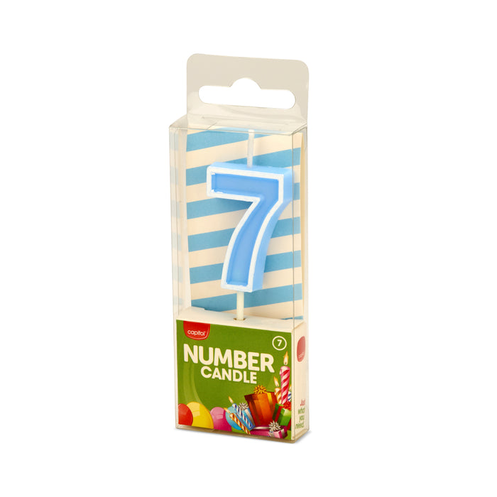 Number Candle 7 Blue (12 Units)