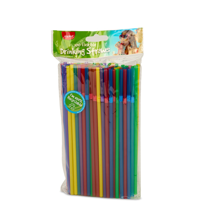 100 Recyclable Drinking Straws (12 Units)