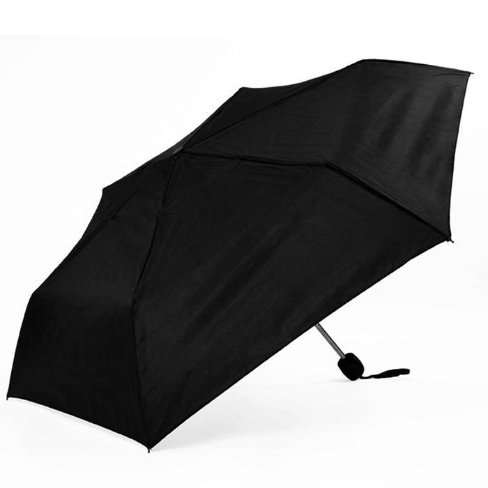 Plain Black Compact Umbrella (6 Units)