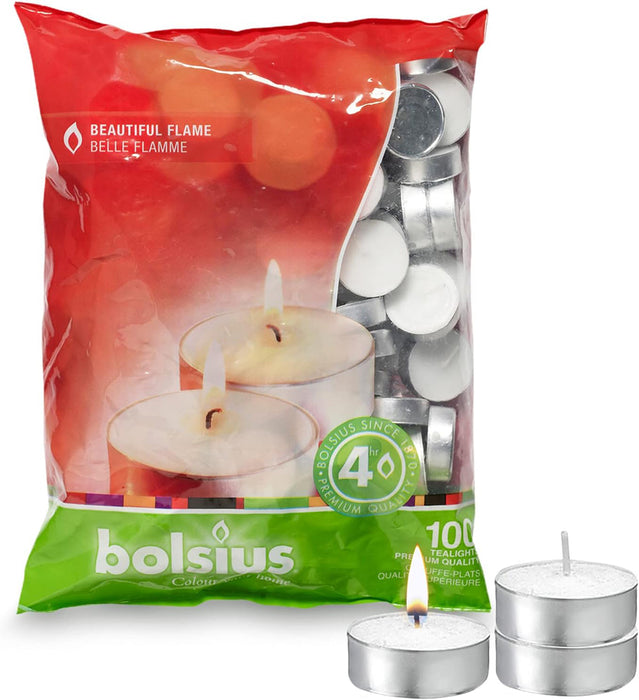 Bolsius, 4 Hour Burning Tealights - 30 Pack (6 Units)