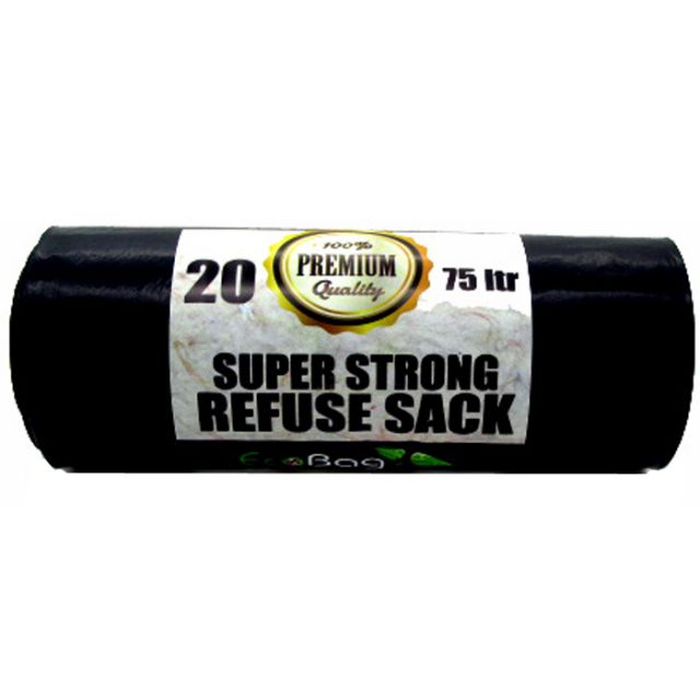 EcoBag 20 Super Strong Refuse Sacks 75L (1 Unit)