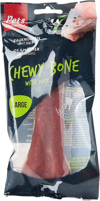 Pets Unlimited, Chewy Bone with Duck Large (6 Units)