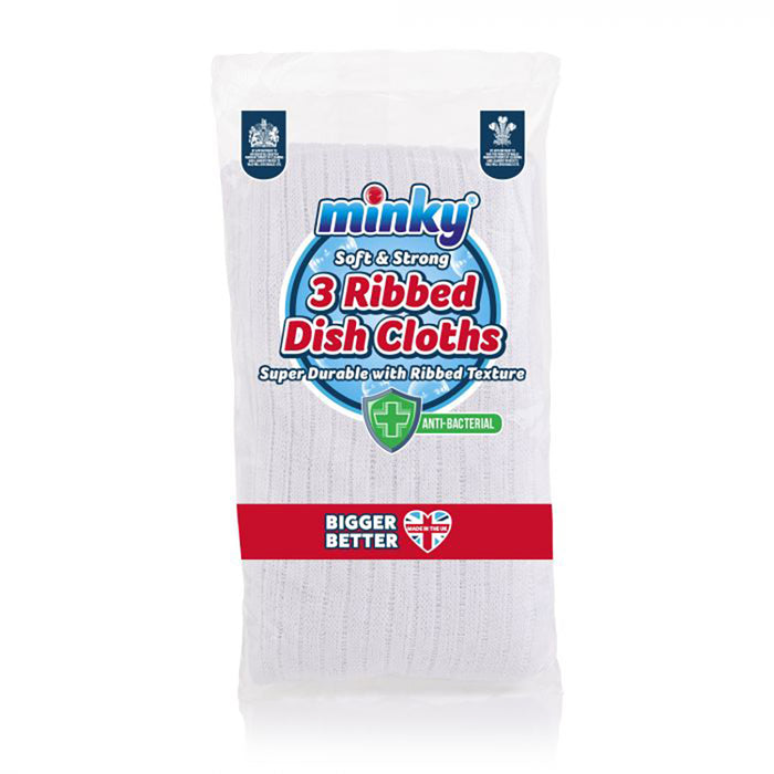 Minky Ribbed Dish Cloth - 3 Pack (7 Units)
