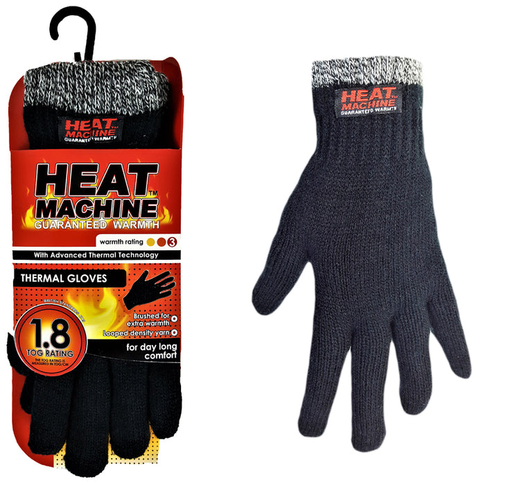 Heat Machine, Men's Black/Marble Gloves (12 Units)