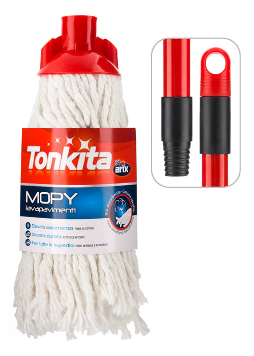 Tonkita, Cotton Mop with Handle (6 Units)