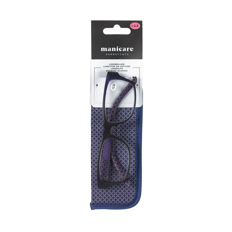 Reading Glasses +2.5 Matt Blue/Geometric (3 Units)