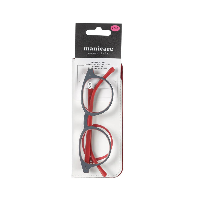 Reading Glasses +2.5 Rounded Red/Grey (3 Units)