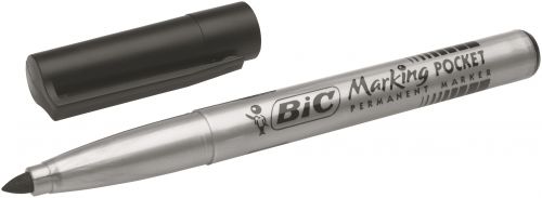 Pocket Marker Permanent Black (25 Units)