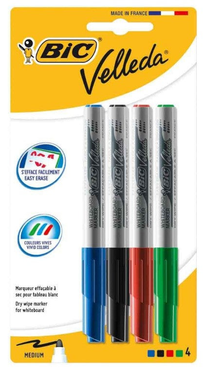 Bic Velleda Whiteboard Marker 4PK (10 Units)