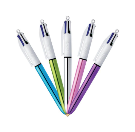 4 Colour Shine Ball Pen 1mm (10 Units)