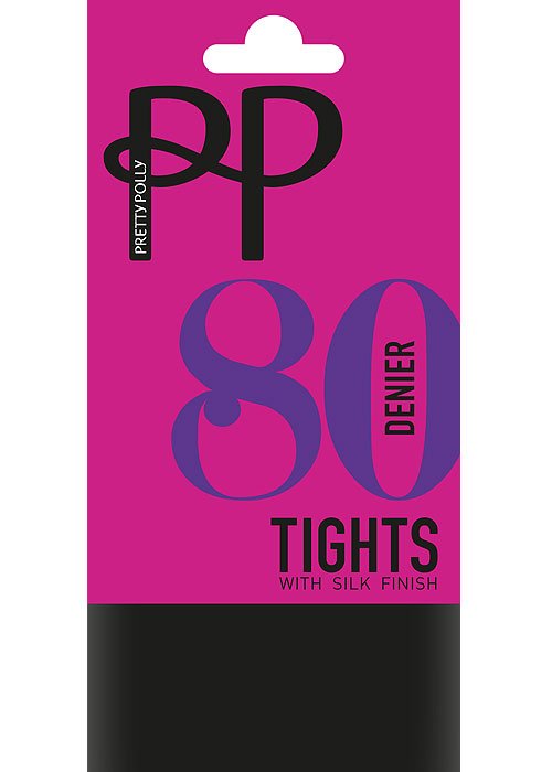 Pretty Polly Opaque Lycra Silk Medium/Large Black 80 Denier (6 Units)