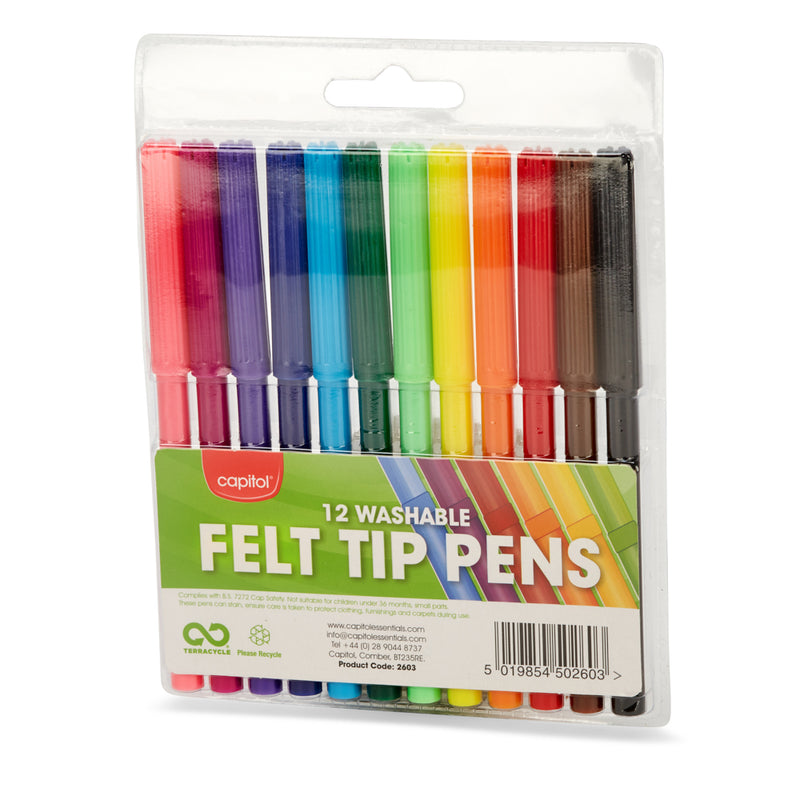 12 Felt Tip Pens (6 Units)