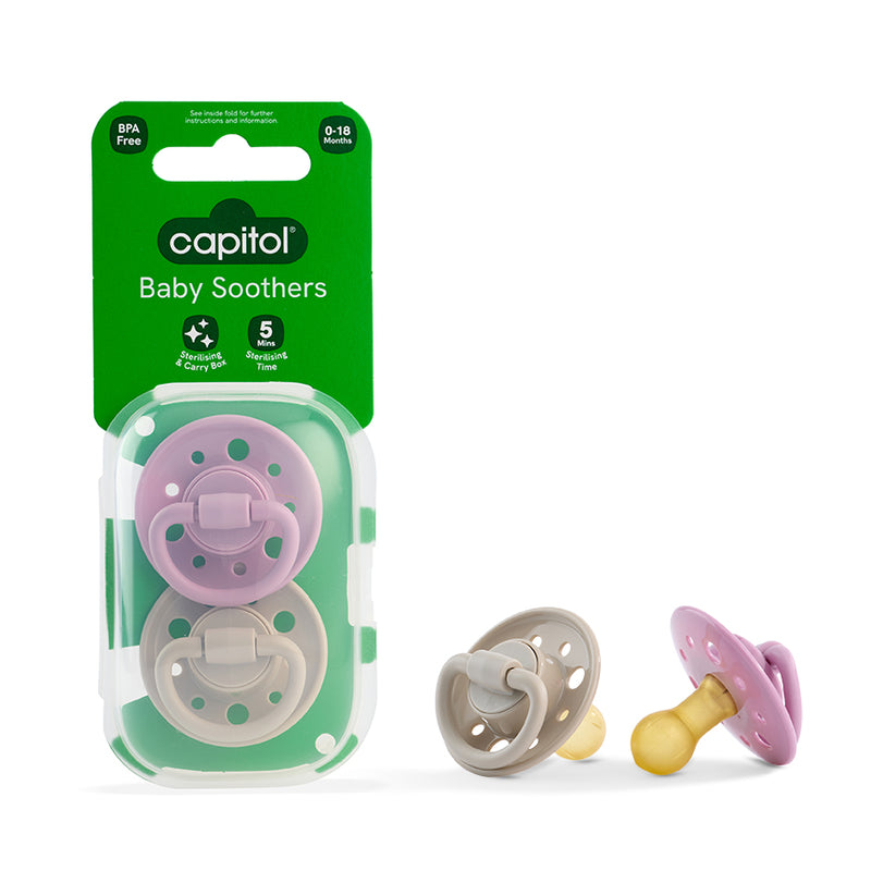 Baby Soothers 2pk - Pink/Neutral (10)