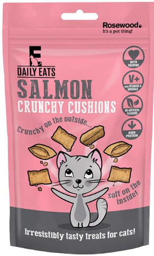 Rosewood Salmon Crunchy Cushion Cat Treats 60g (12 Units)