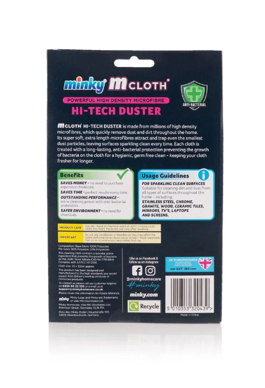 Minky M Cloth Hi-Tech Duster (9 Units)