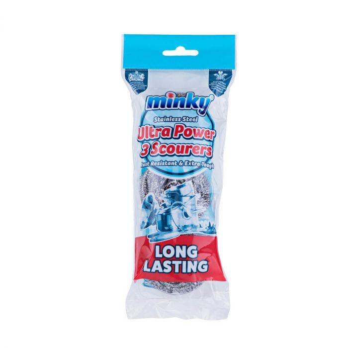 Minky Ultra Power Scourers 3pk (10 Units)