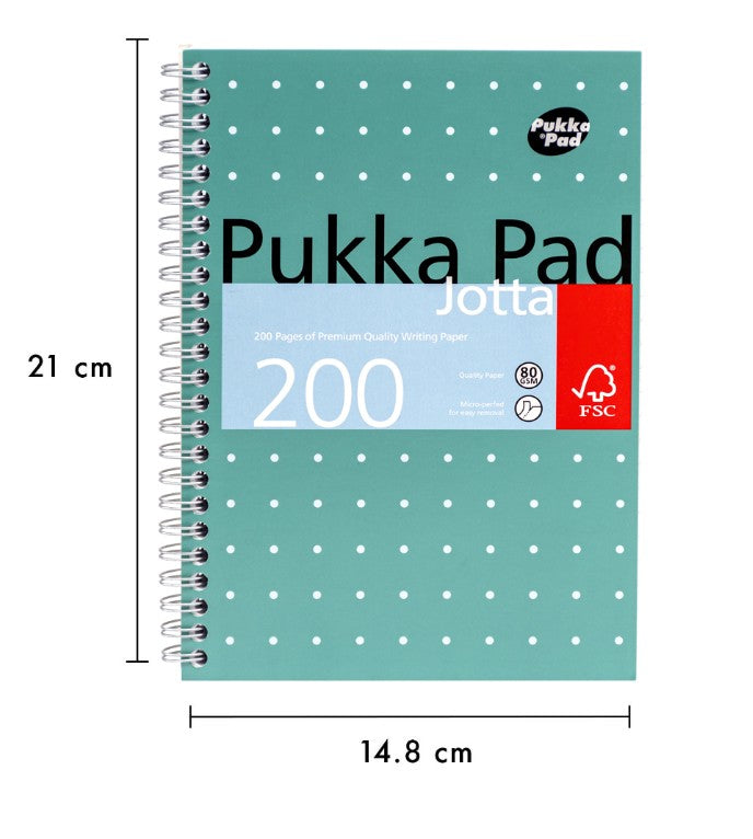 Metalic Notepad A5 Metallic Jotta Notepad Pukka (6 Units) — Capitol Essentials