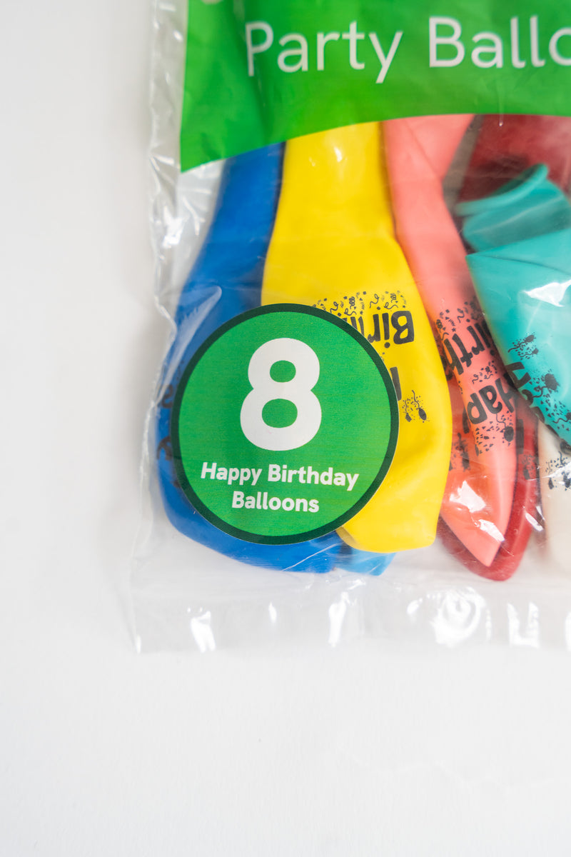 8 Birthday Balloons (12 Units)