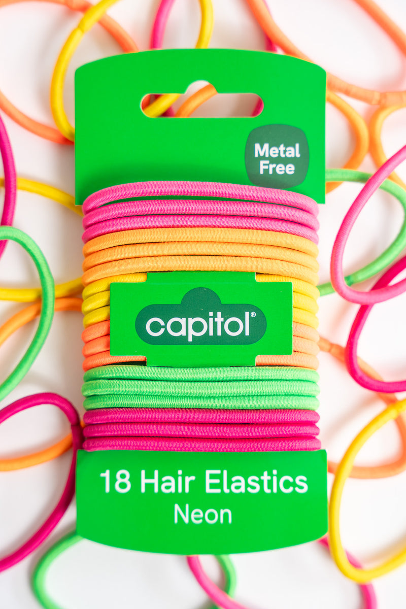 Neon Hair Elastics (6 Units)