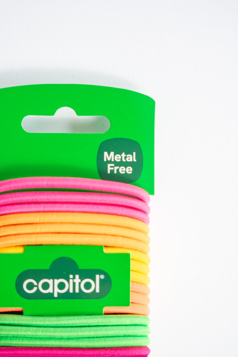 Neon Hair Elastics (6 Units)