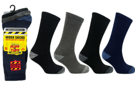 Heat Machine Men's Work Socks - 3 Pack (12 Pairs)