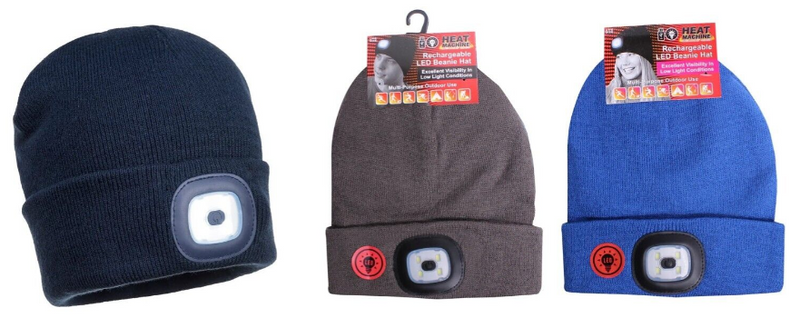 Heat Machine Rechargeable LED Beanie Hat (12 Units)