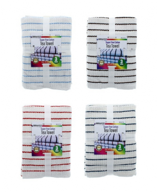 3PK Super Fine Tea Towel (8 Units)