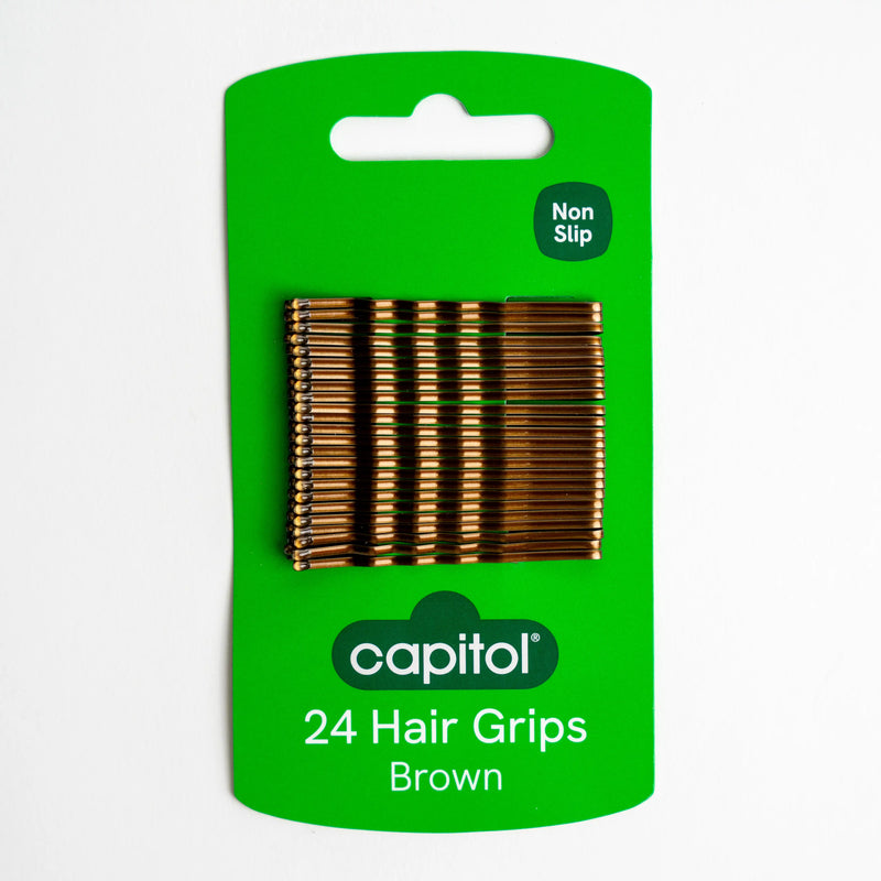 Brown Hair Grips (6 Units)