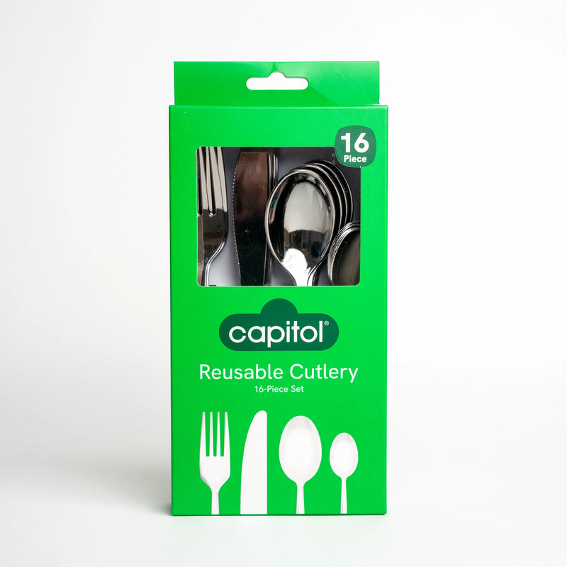 Silver Party Cutlery - 16 Pack (6 Units)