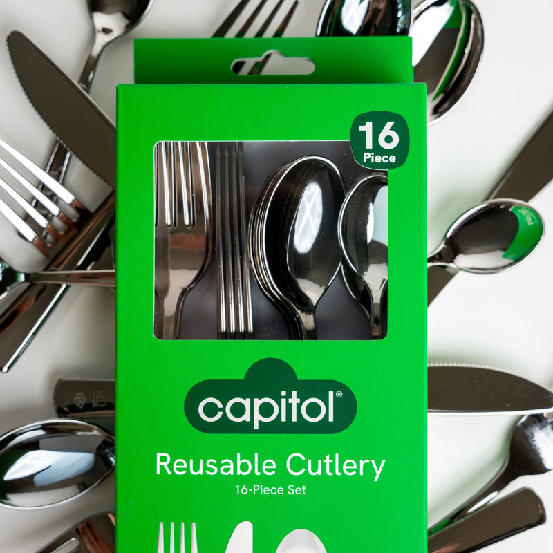 Silver Party Cutlery - 16 Pack (6 Units)